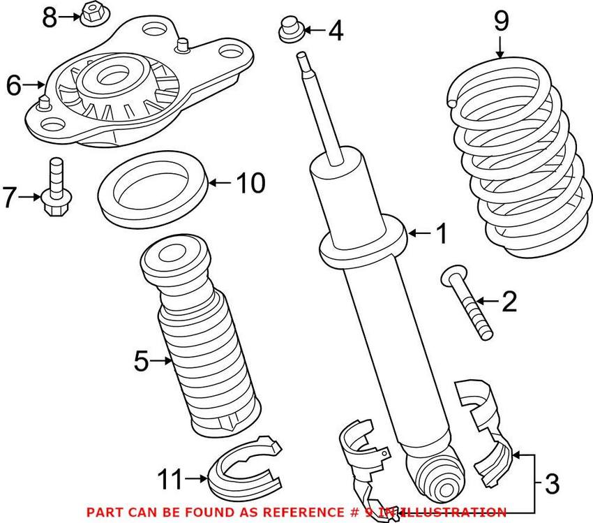 BMW Coil Spring - Rear 33536865163